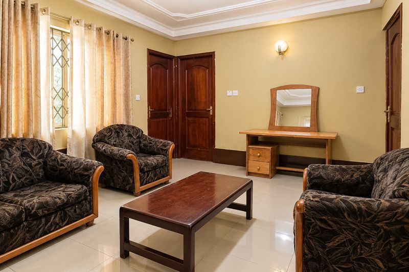 Apartment lounge with sofas